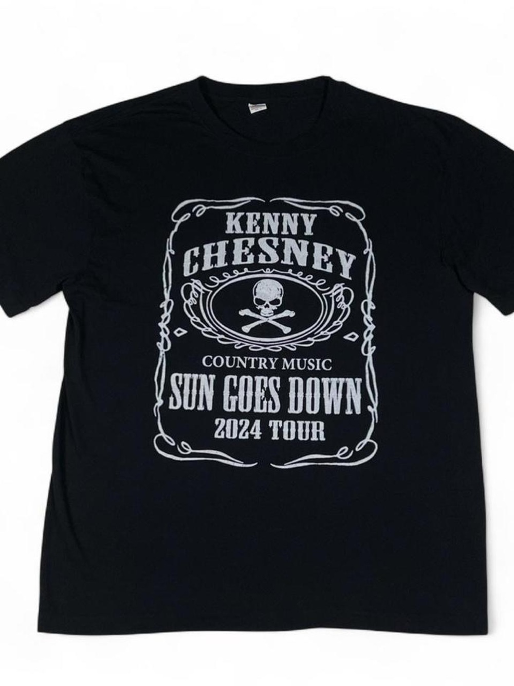 Kenny Chesney Zac Brown Band Sun Goes Down 2024 Tour Black T-shirt Size XLarge